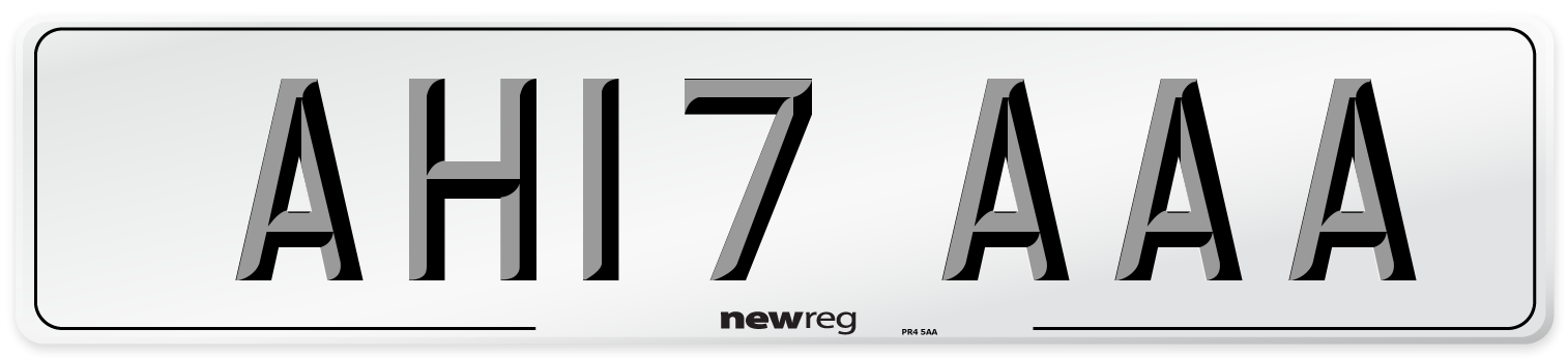 AH17 AAA Number Plate from New Reg
